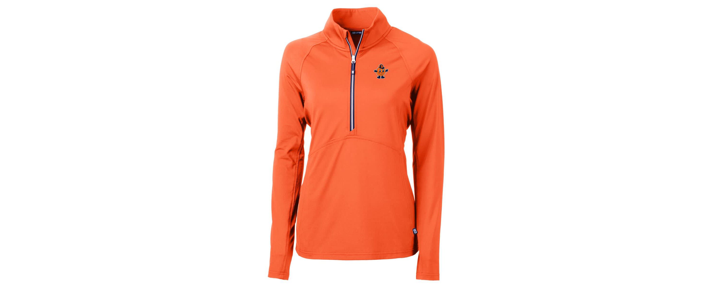 Syracuse Orange NCAA Syracuse Vault DryTec Adapt Eco Knit Stretch Recycled Raglan Half-Zip Top