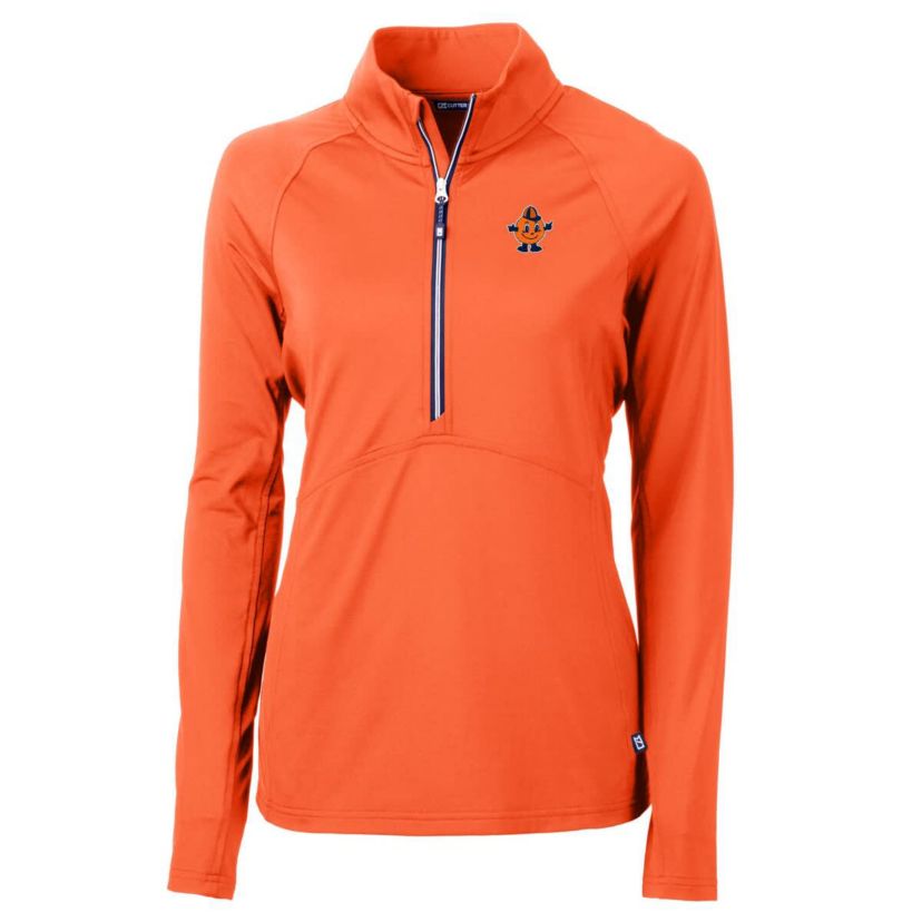 Syracuse Orange NCAA Syracuse Vault DryTec Adapt Eco Knit Stretch Recycled Raglan Half-Zip Top