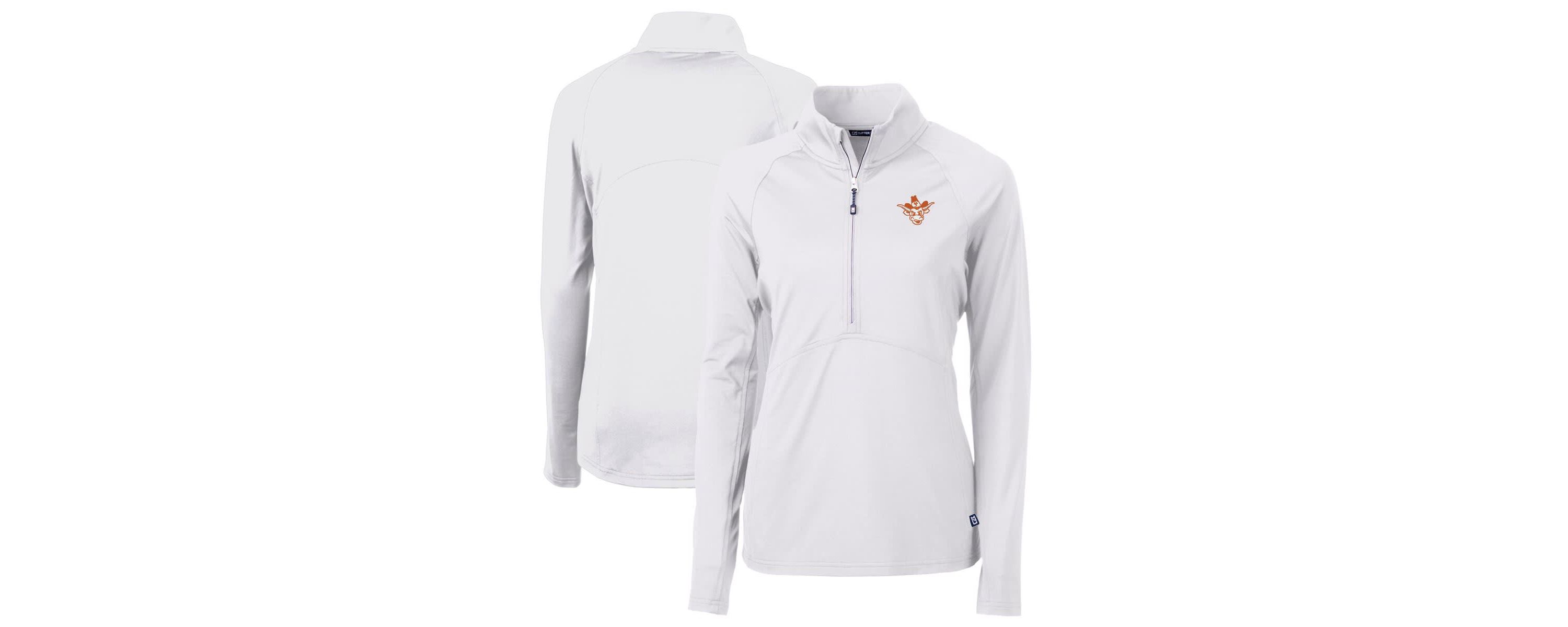 NCAA Texas Longhorns Vault DryTec Adapt Eco Knit Stretch Recycled Raglan Half-Zip Top