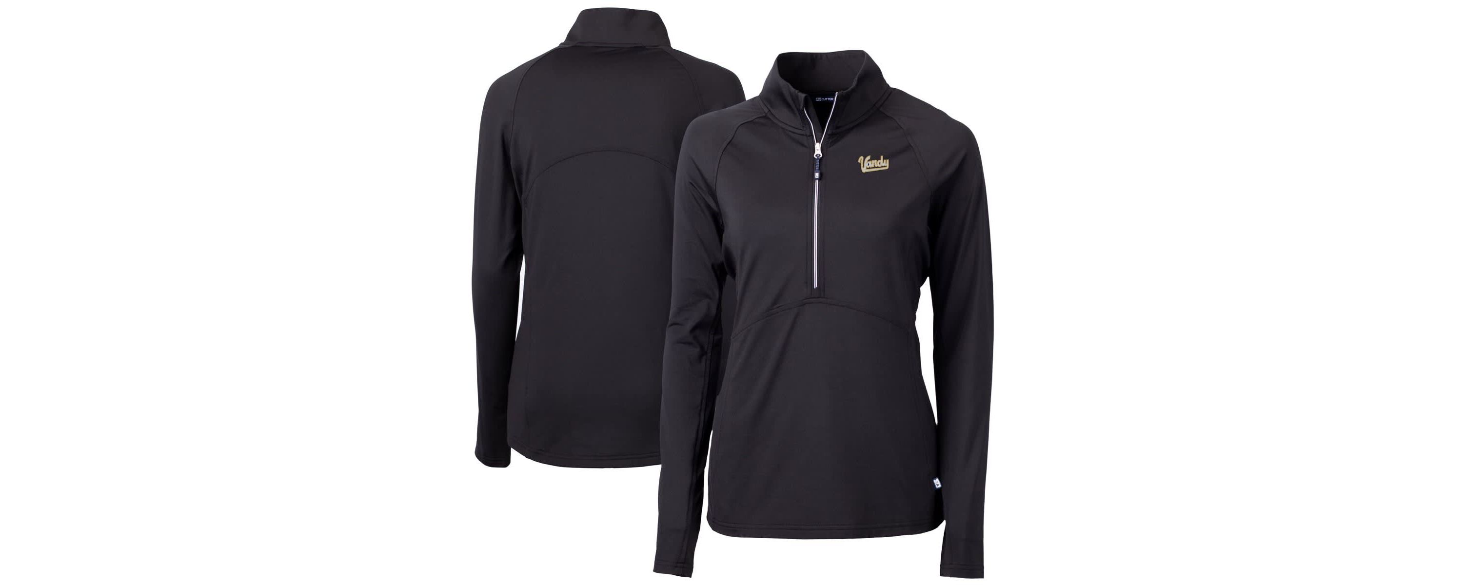 NCAA Vanderbilt Commodores Vault DryTec Adapt Eco Knit Stretch Recycled Raglan Half-Zip Top