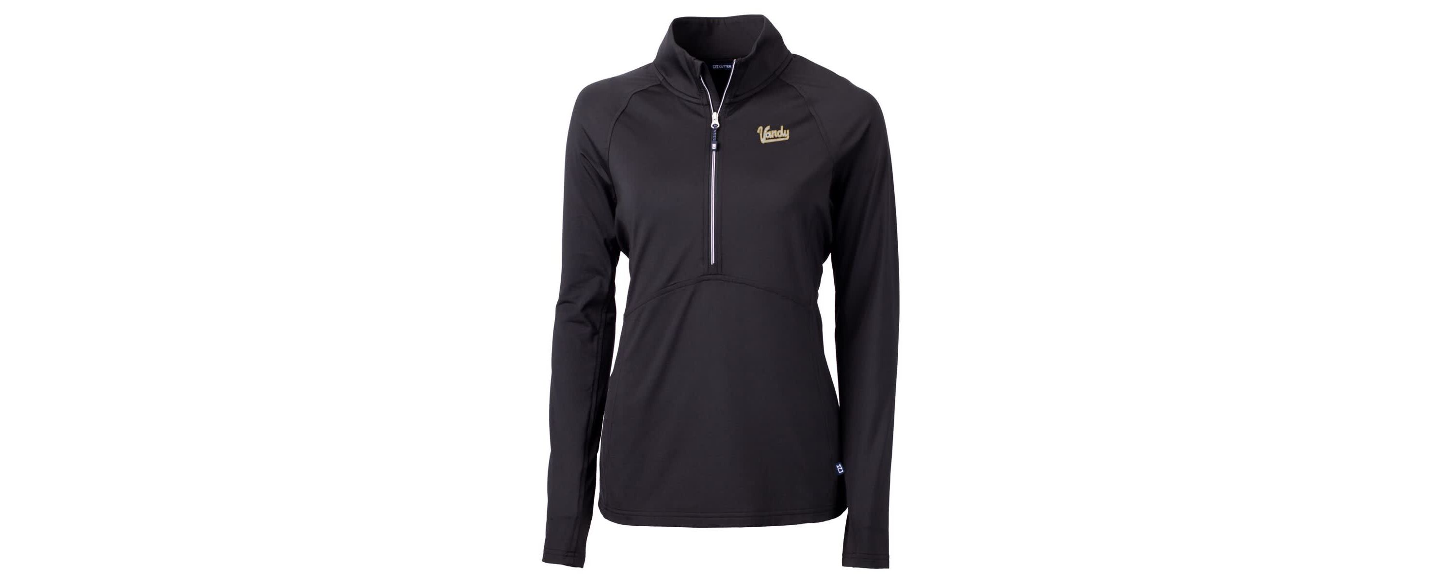 NCAA Vanderbilt Commodores Vault DryTec Adapt Eco Knit Stretch Recycled Raglan Half-Zip Top