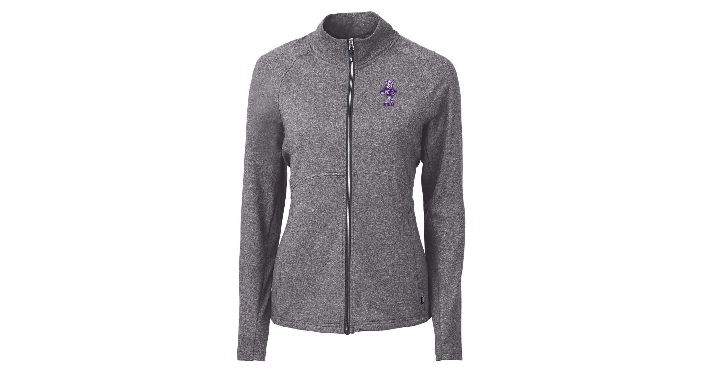 NCAA Heather Kansas State Wildcats Vault Adapt Eco Knit Heather Recycled Full-Zip Jacket