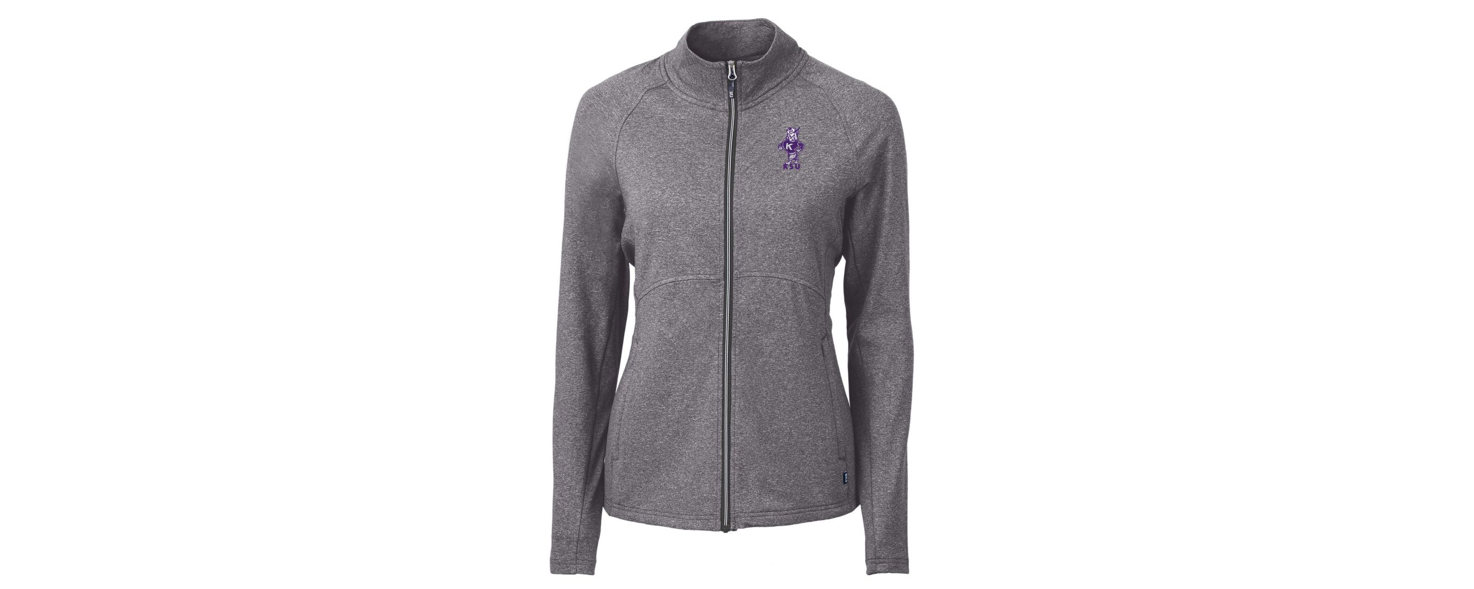 NCAA Heather Kansas State Wildcats Vault Adapt Eco Knit Heather Recycled Full-Zip Jacket