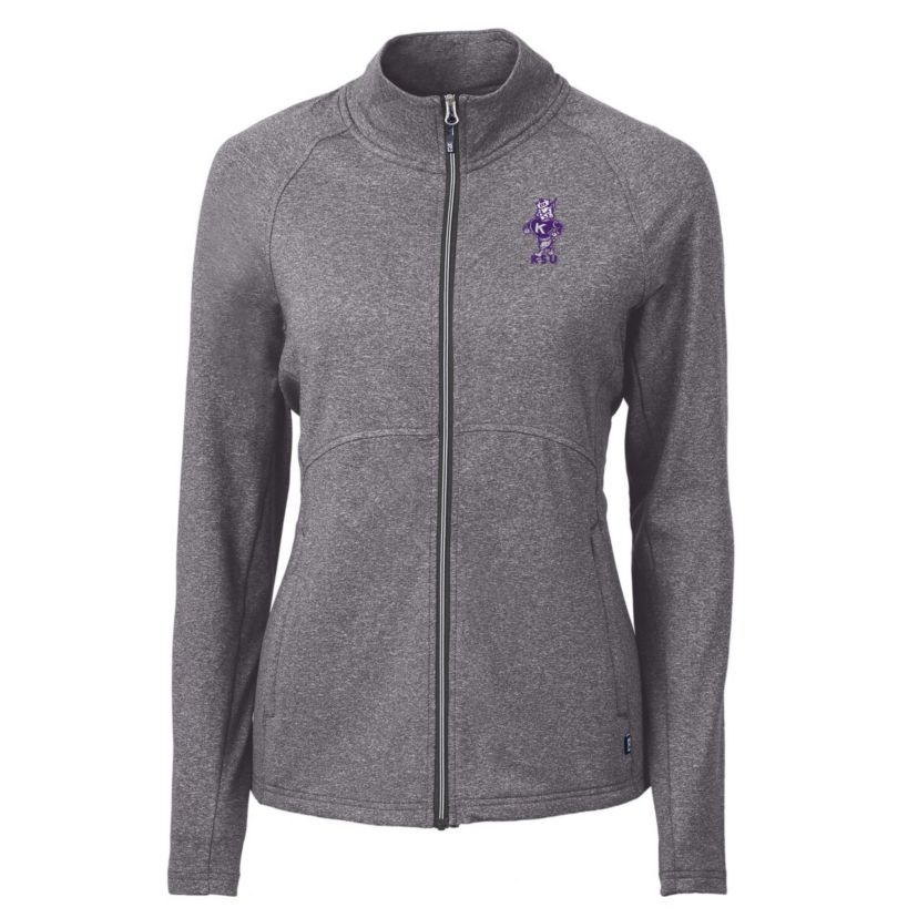 NCAA Heather Kansas State Wildcats Vault Adapt Eco Knit Heather Recycled Full-Zip Jacket