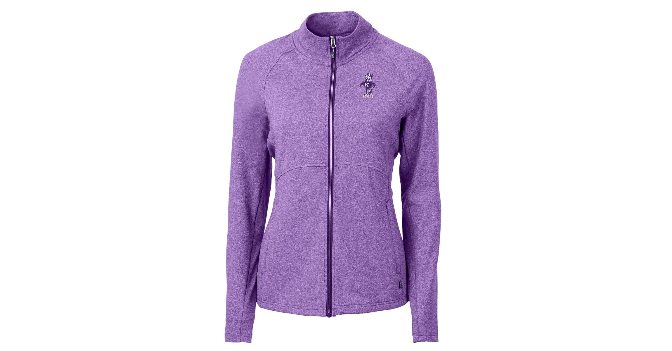NCAA Heather Kansas State Wildcats Vault Adapt Eco Knit Heather Recycled Full-Zip Jacket