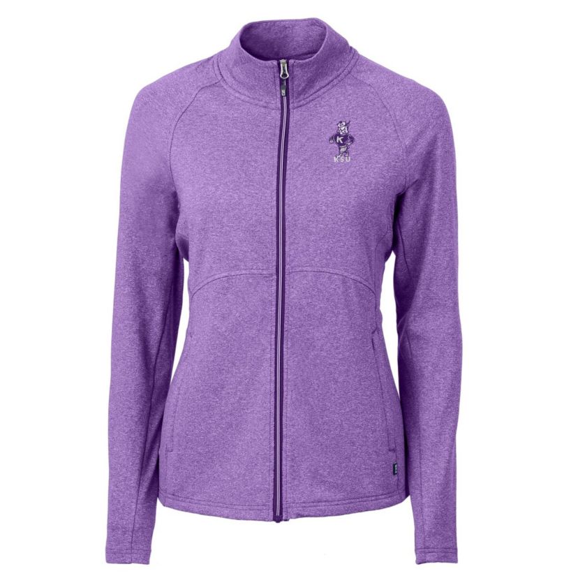 NCAA Heather Kansas State Wildcats Vault Adapt Eco Knit Heather Recycled Full-Zip Jacket