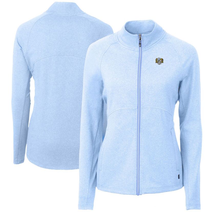 NCAA Heather Carolina North Carolina Tar Heels Vault Adapt Eco Knit Heather Recycled Full-Zip Jacket