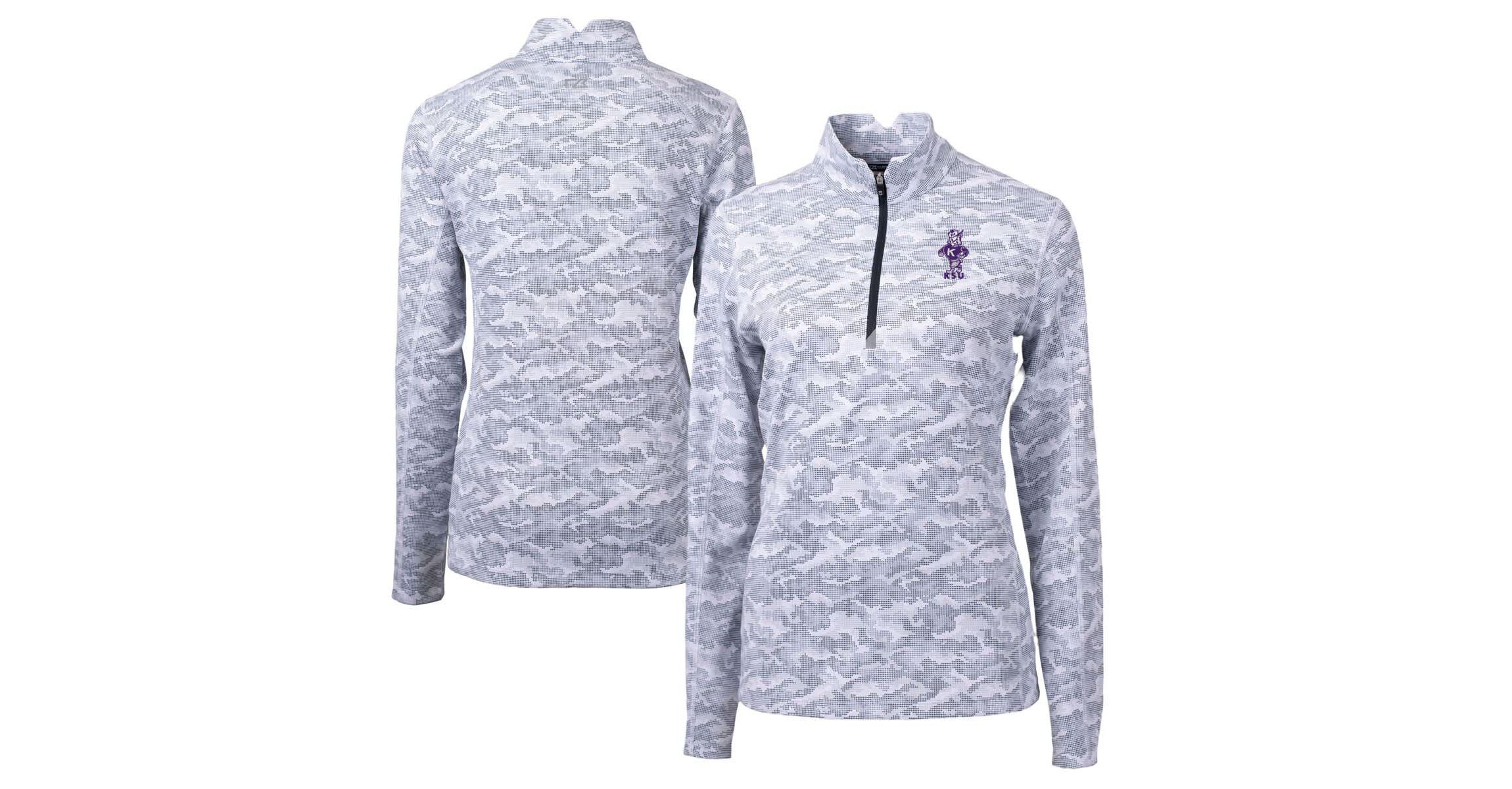 NCAA Kansas State Wildcats Vault DryTec Traverse Print Stretch Quarter-Zip Top