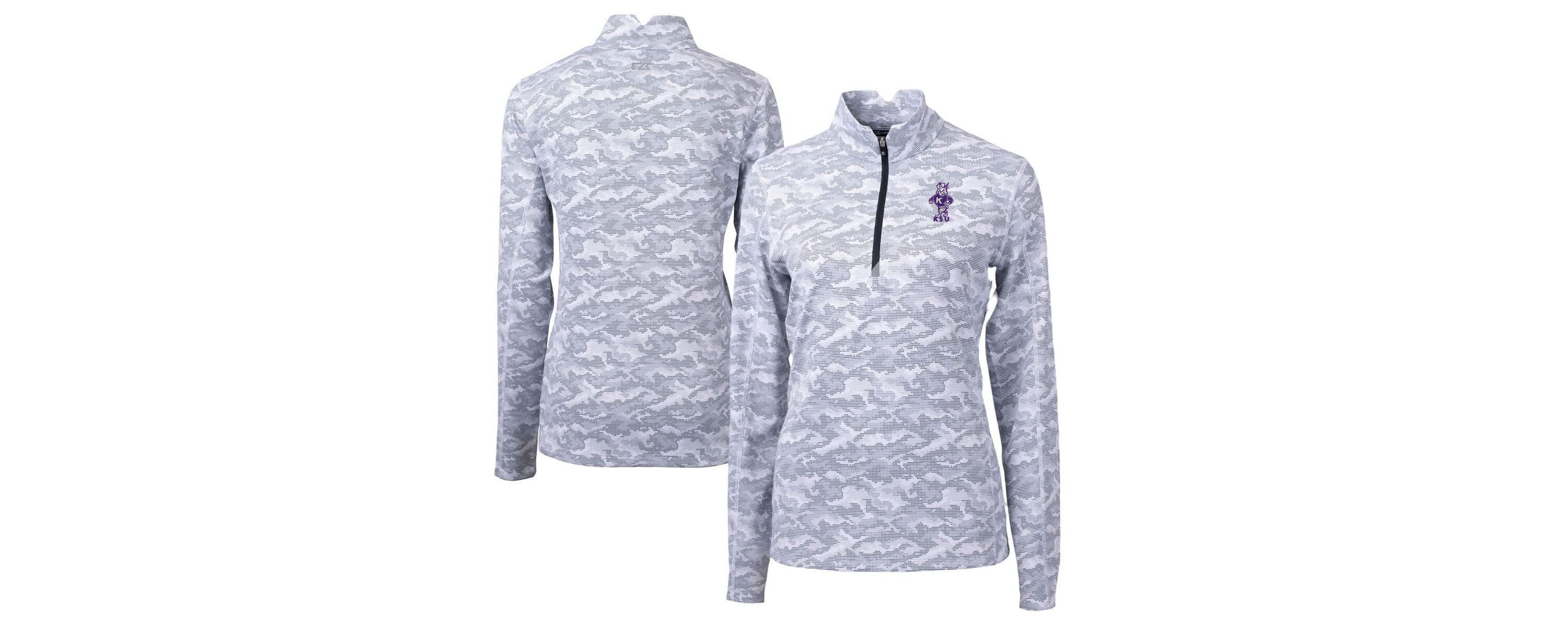 NCAA Kansas State Wildcats Vault DryTec Traverse Print Stretch Quarter-Zip Top