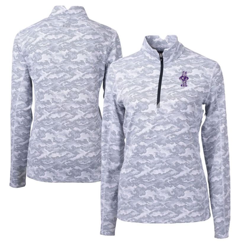 NCAA Kansas State Wildcats Vault DryTec Traverse Print Stretch Quarter-Zip Top