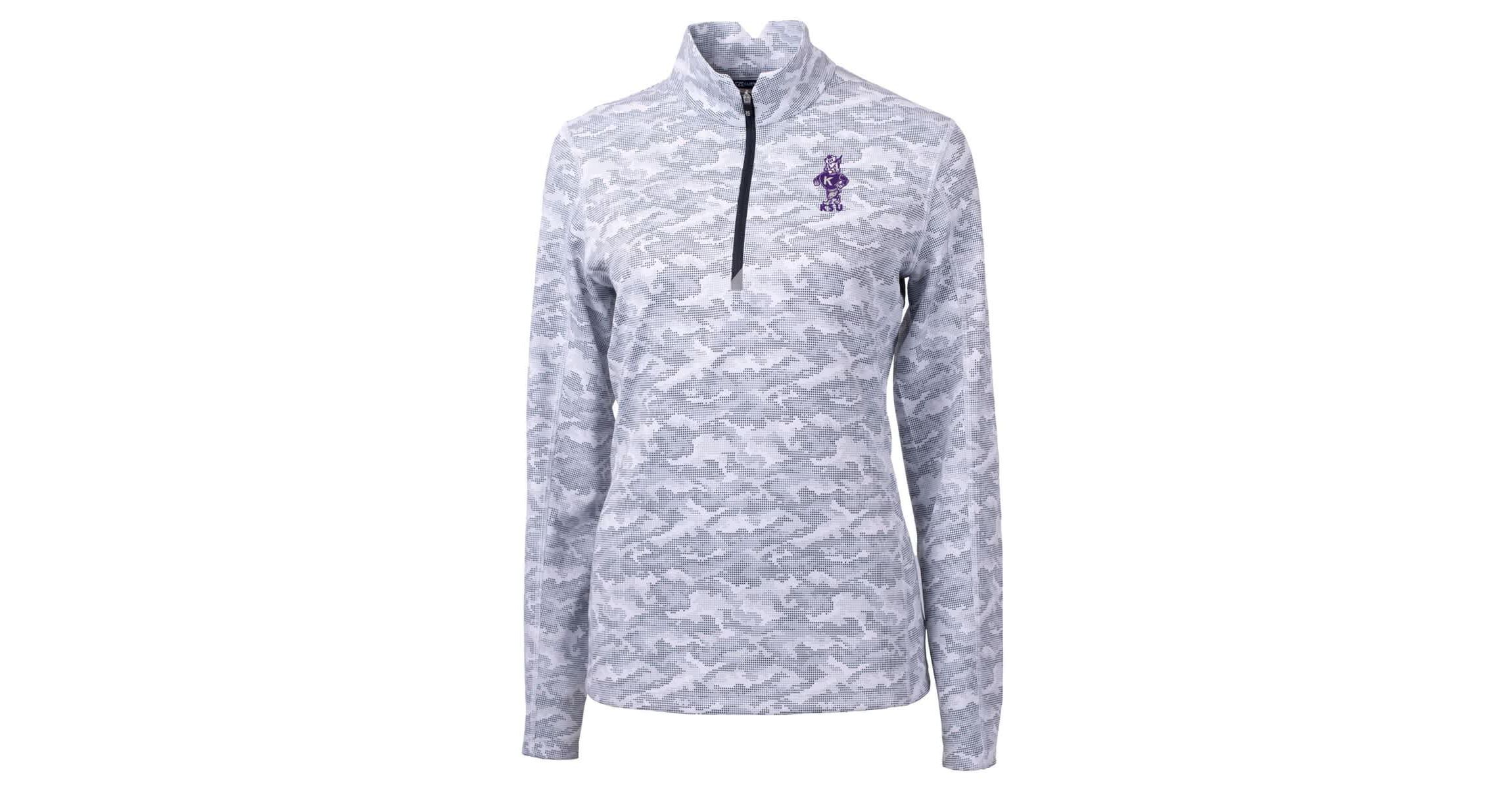 NCAA Kansas State Wildcats Vault DryTec Traverse Print Stretch Quarter-Zip Top