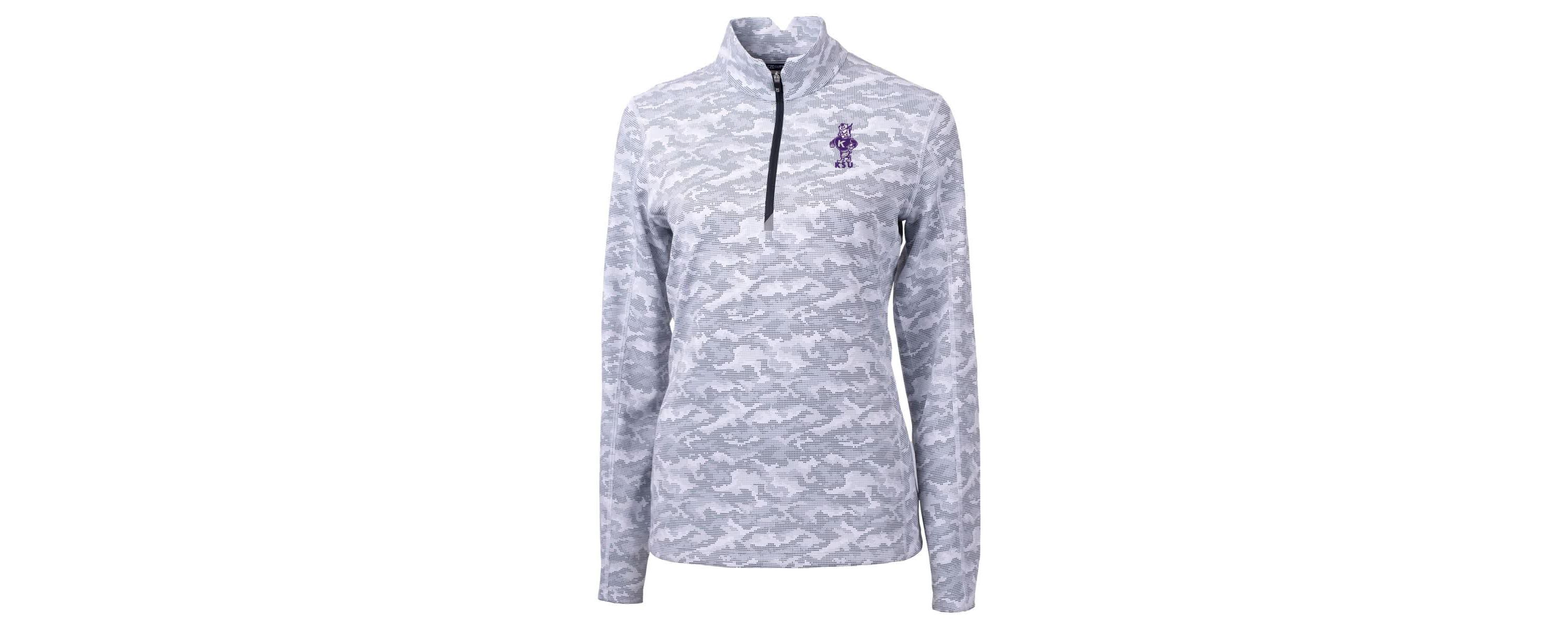 NCAA Kansas State Wildcats Vault DryTec Traverse Print Stretch Quarter-Zip Top