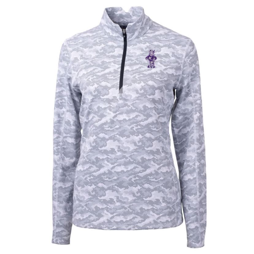 NCAA Kansas State Wildcats Vault DryTec Traverse Print Stretch Quarter-Zip Top