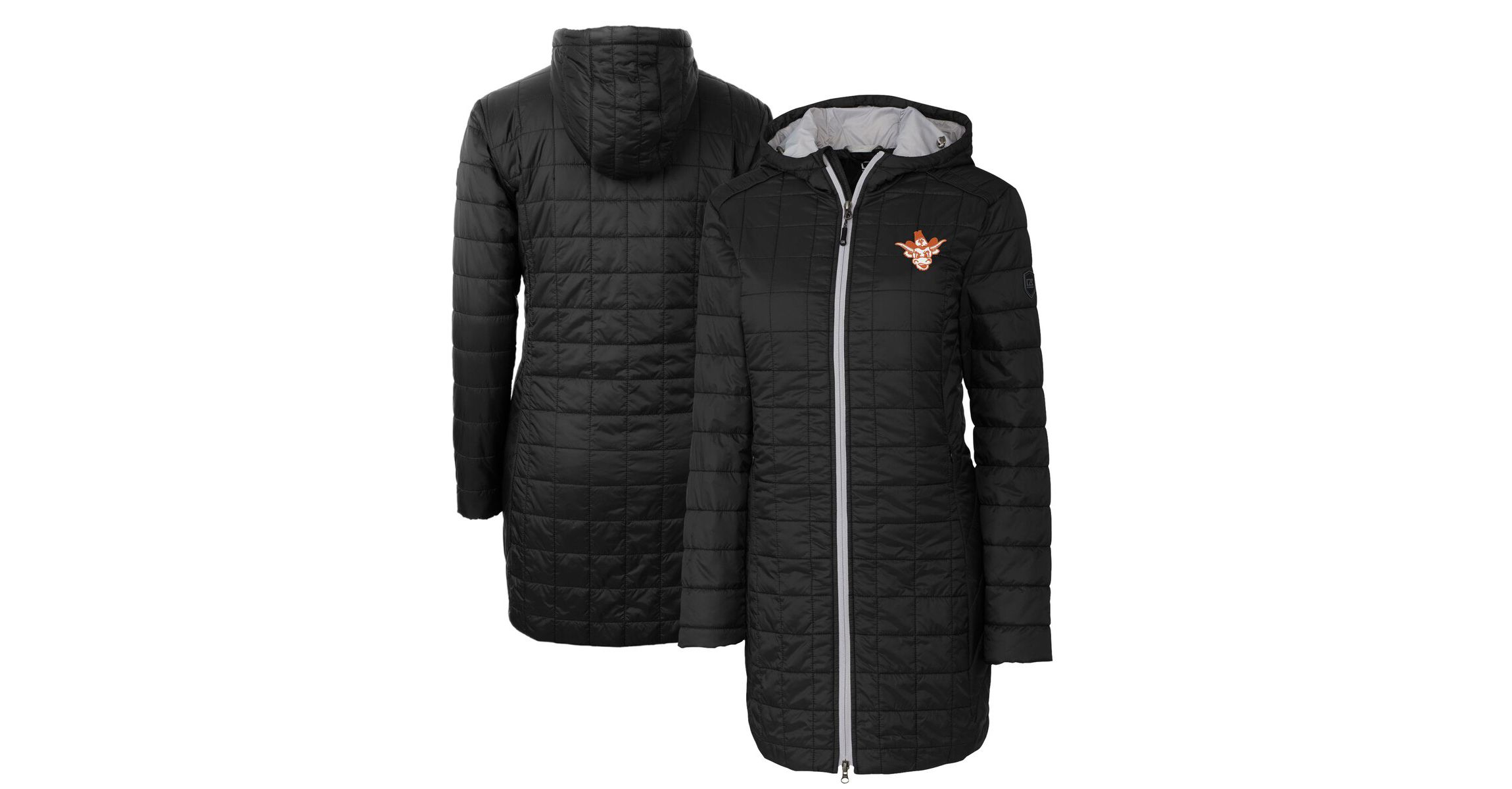 NCAA Texas Longhorns Vault Rainier Primaloft Eco Insulated Hooded Long Coat