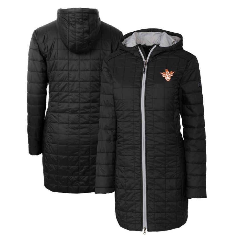 NCAA Texas Longhorns Vault Rainier Primaloft Eco Insulated Hooded Long Coat