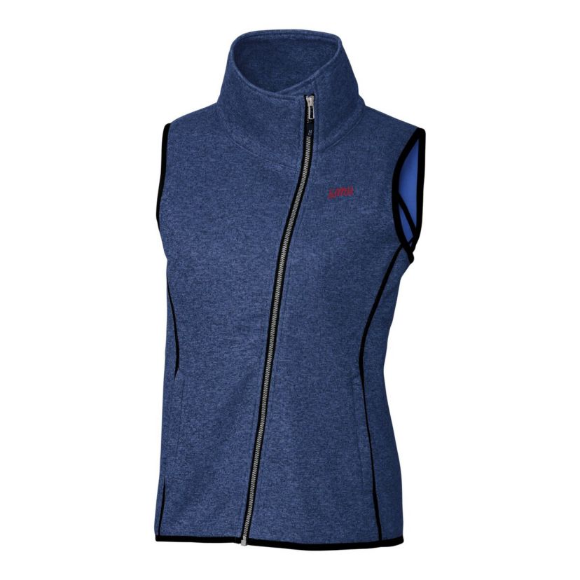 NCAA SMU Mustangs Vault Mainsail Sweater-Knit Full-Zip Asymmetrical Vest