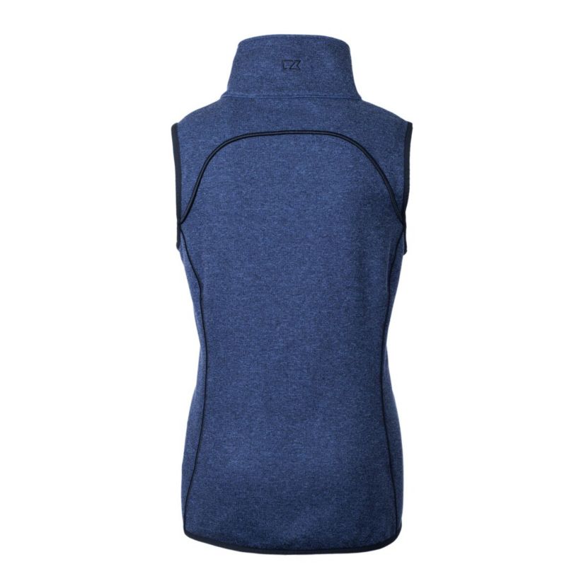 NCAA SMU Mustangs Vault Mainsail Sweater-Knit Full-Zip Asymmetrical Vest