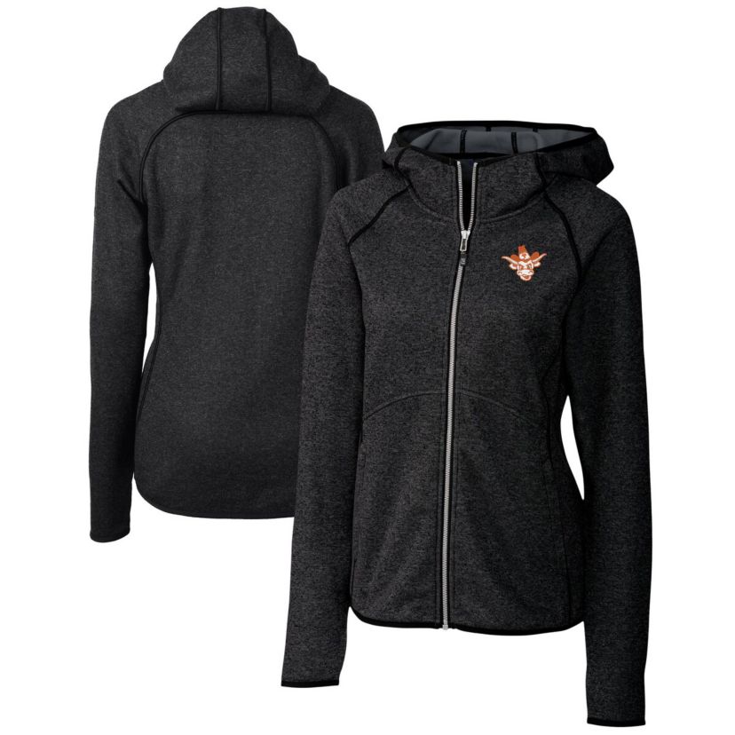 NCAA Heather Texas Longhorns Vault Mainsail Full-Zip Hooded Jacket