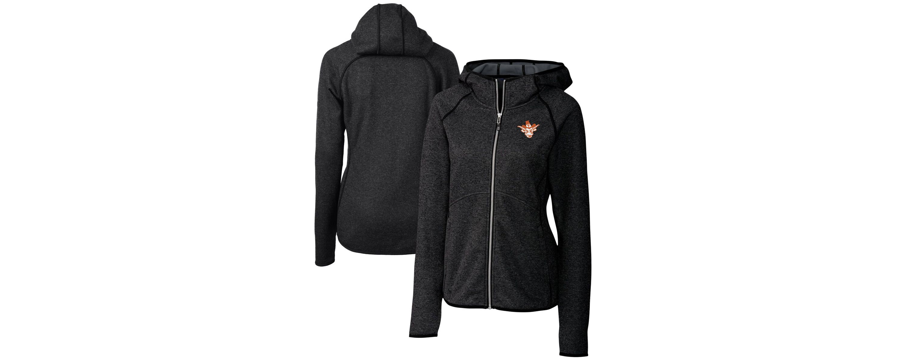 NCAA Heather Texas Longhorns Vault Mainsail Full-Zip Hooded Jacket