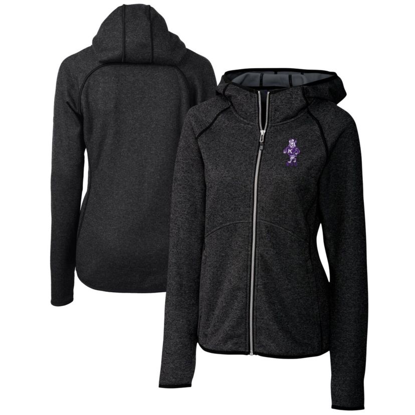 NCAA Heather Kansas State Wildcats Vault Mainsail Full-Zip Hooded Jacket