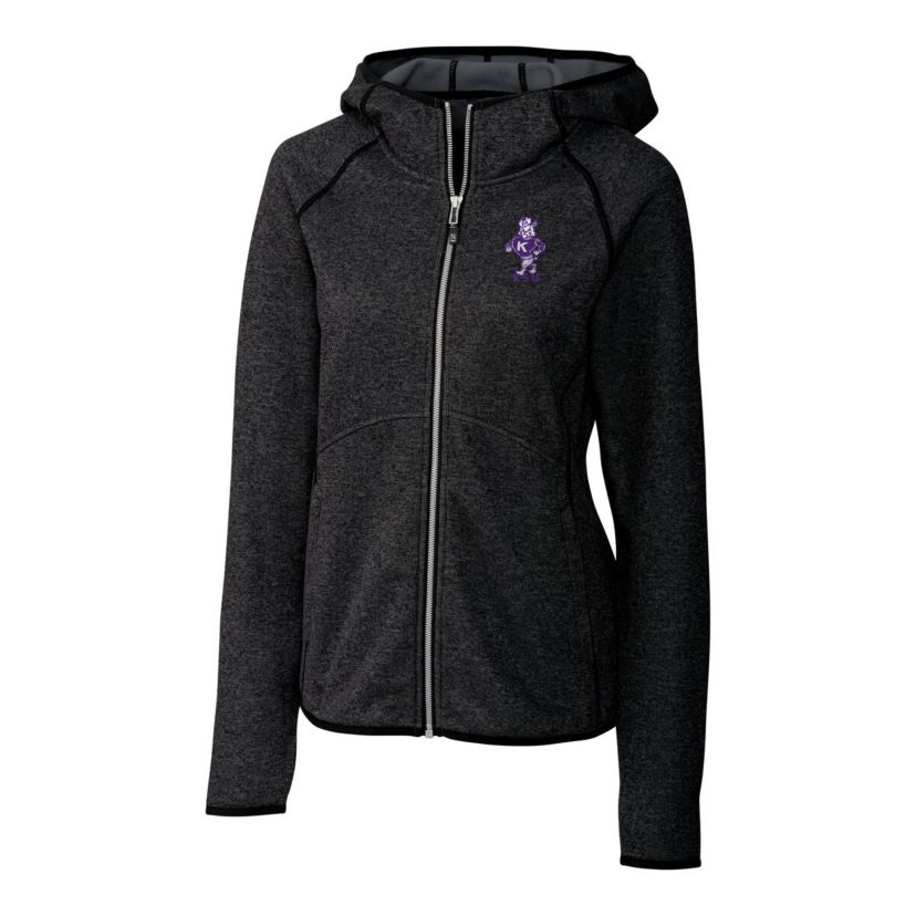 NCAA Heather Kansas State Wildcats Vault Mainsail Full-Zip Hooded Jacket