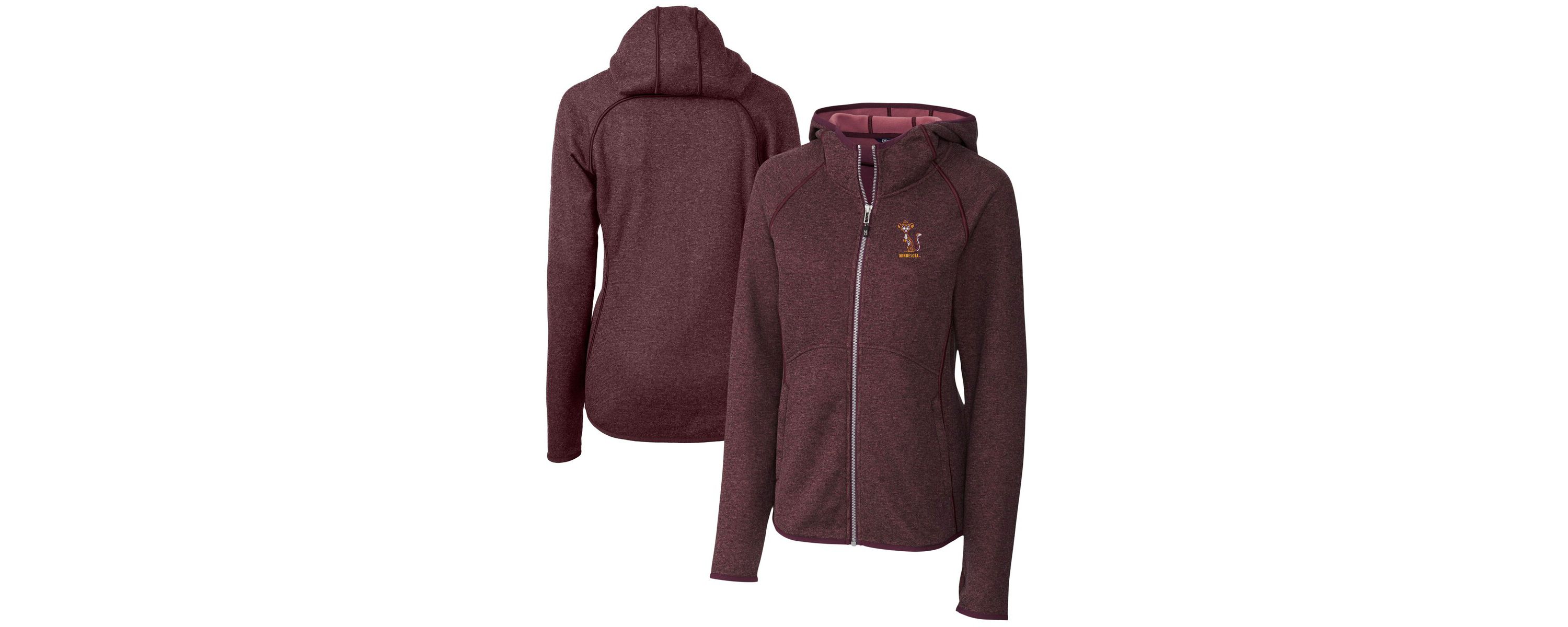 NCAA Heather Minnesota Golden Gophers Vault Mainsail Full-Zip Hooded Jacket