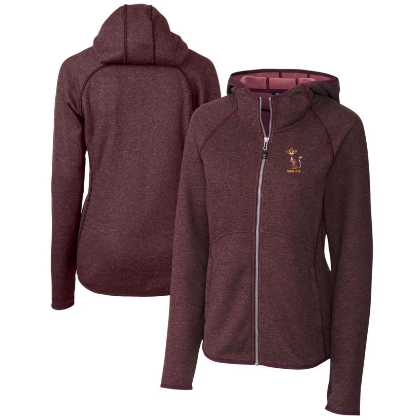 NCAA Heather Minnesota Golden Gophers Vault Mainsail Full-Zip Hooded Jacket