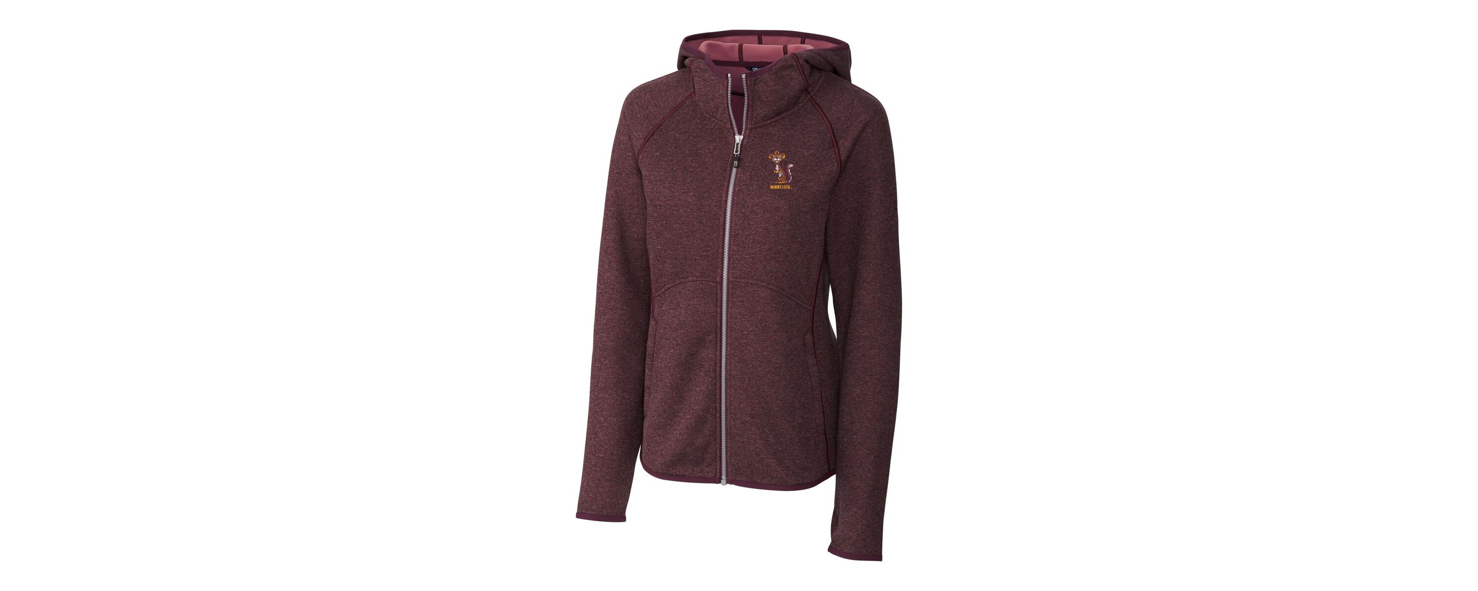 NCAA Heather Minnesota Golden Gophers Vault Mainsail Full-Zip Hooded Jacket