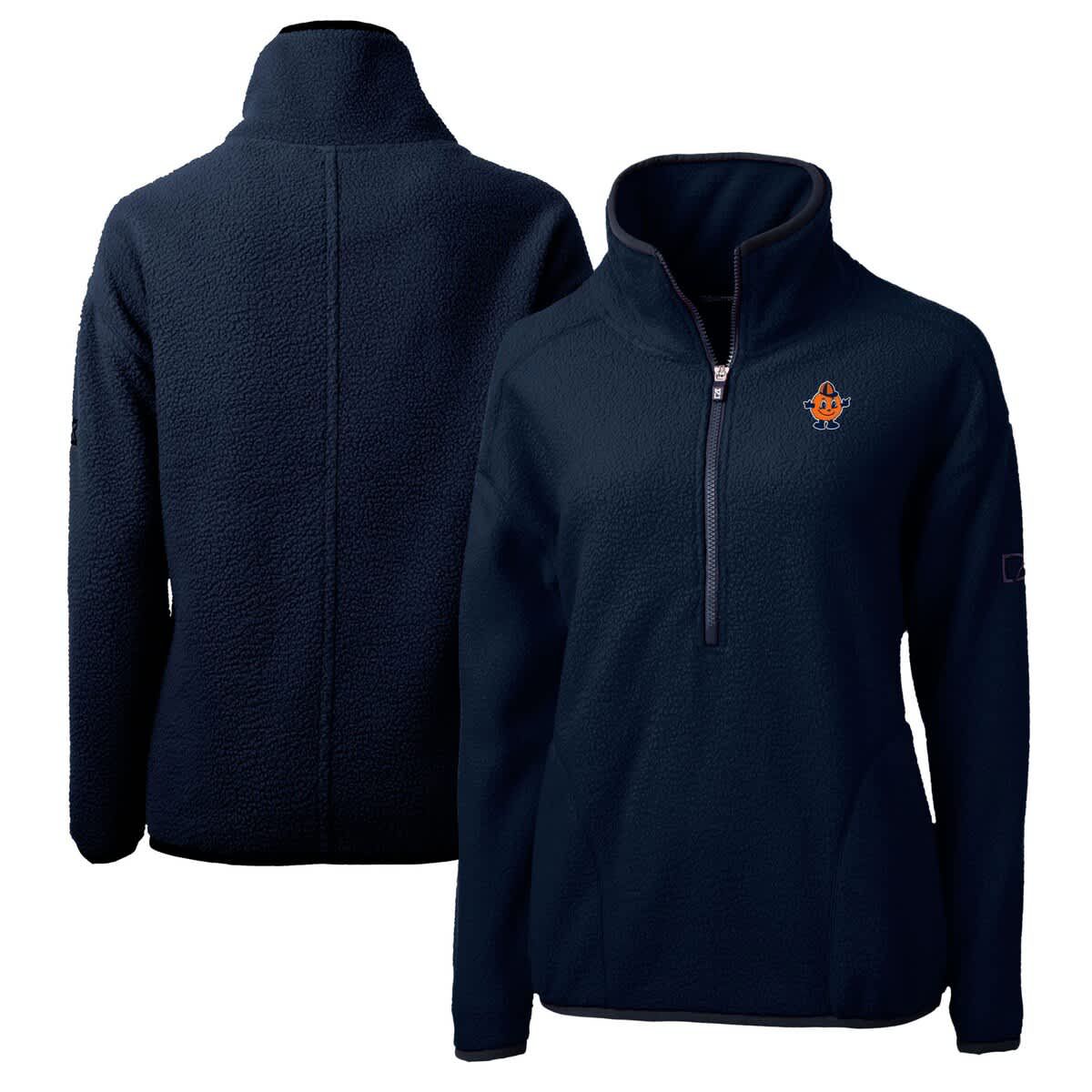 Syracuse Orange NCAA Syracuse Vault Cascade Eco Sherpa Fleece Half-Zip Pullover Jacket