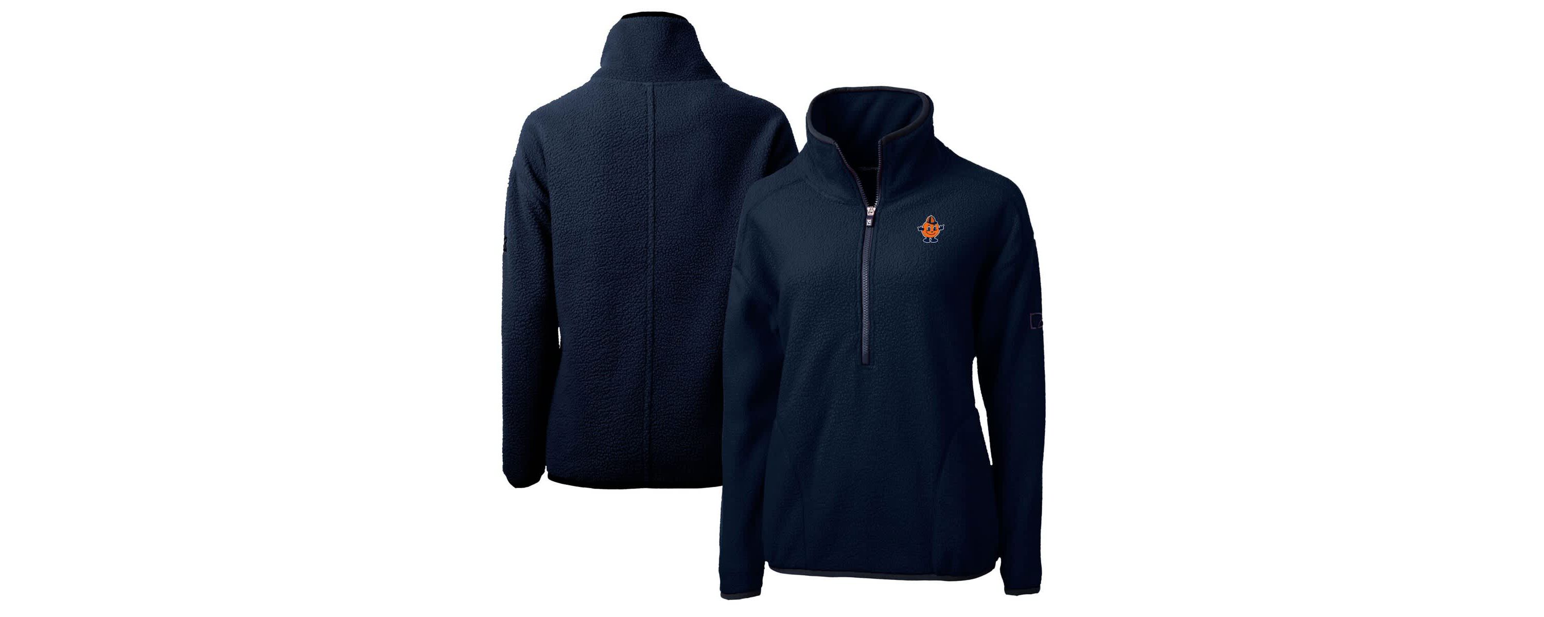 Syracuse Orange NCAA Syracuse Vault Cascade Eco Sherpa Fleece Half-Zip Pullover Jacket
