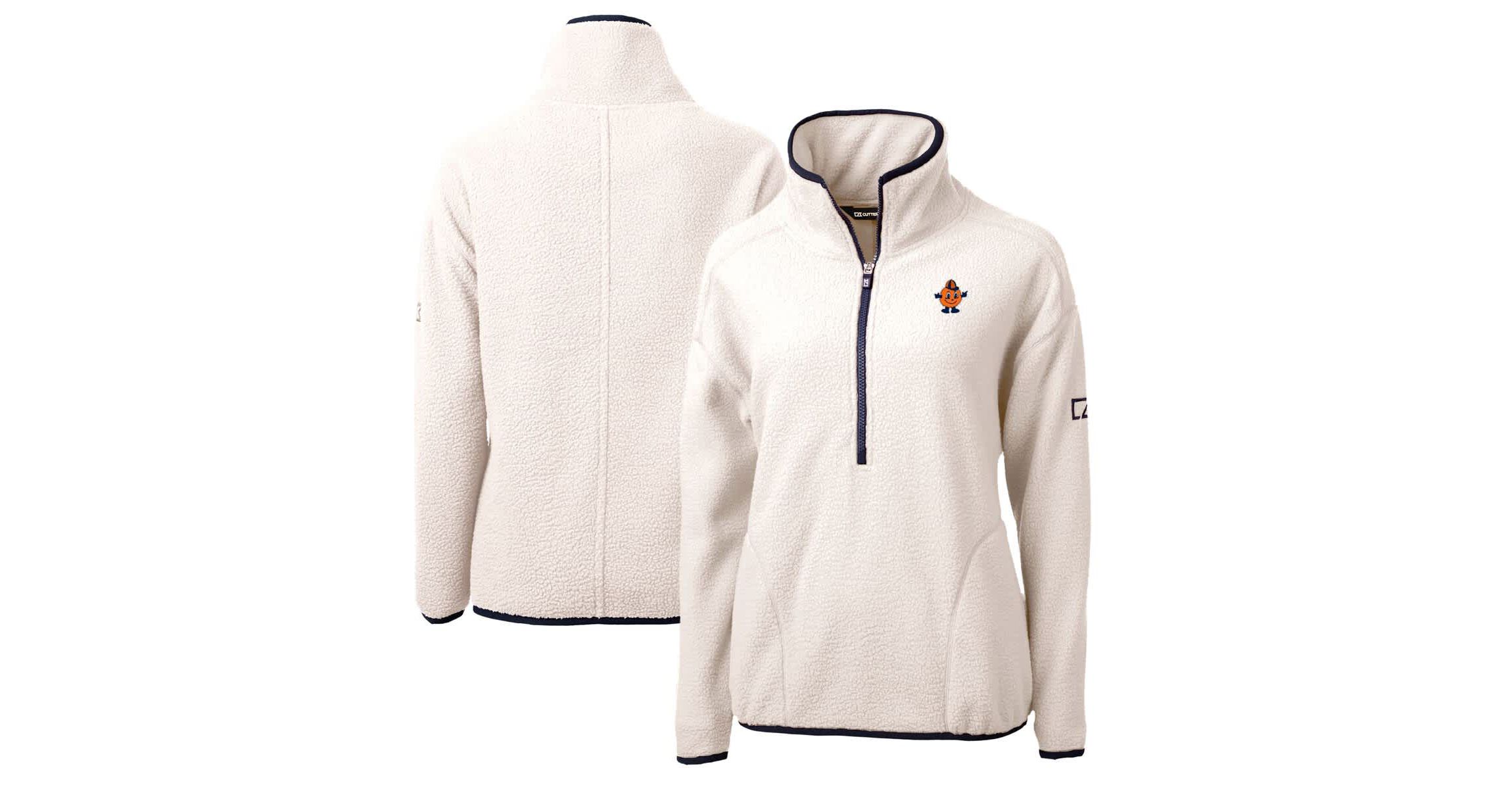 Syracuse Orange NCAA Syracuse Vault Cascade Eco Sherpa Fleece Half-Zip Pullover Jacket
