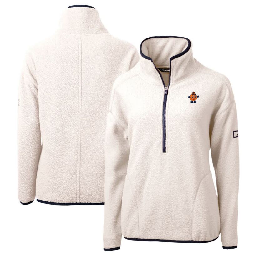 Syracuse Orange NCAA Syracuse Vault Cascade Eco Sherpa Fleece Half-Zip Pullover Jacket