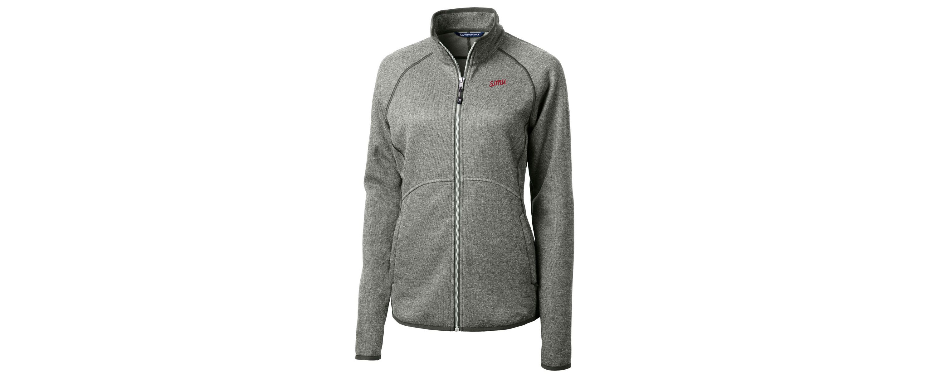 NCAA Heather SMU Mustangs Vault Mainsail Sweater-Knit Full-Zip Jacket