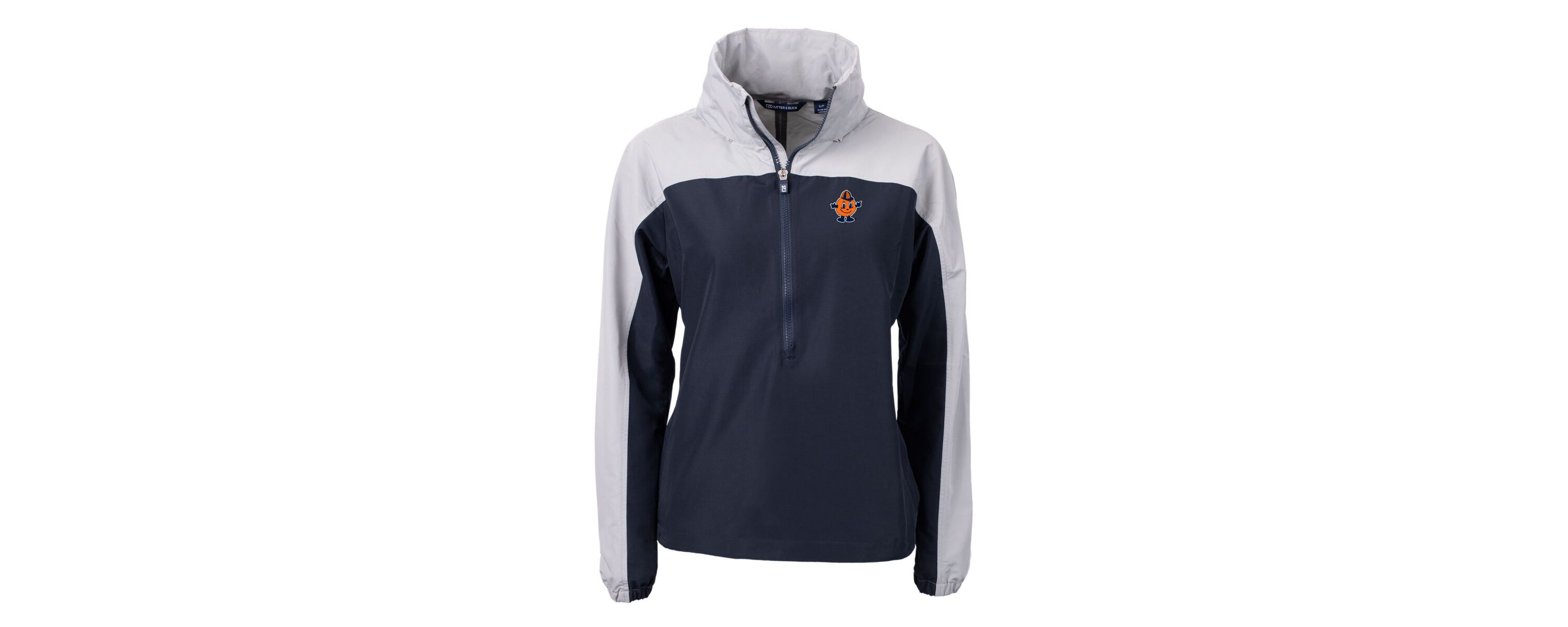 Syracuse Orange NCAA Navy/Gray Syracuse Vault Charter Eco Recycled Half-Zip Anorak Jacket