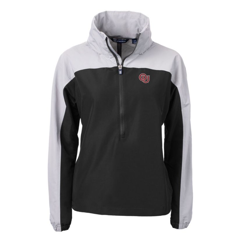 NCAA Black/Gray Oklahoma Sooners Vault Charter Eco Recycled Half-Zip Anorak Jacket