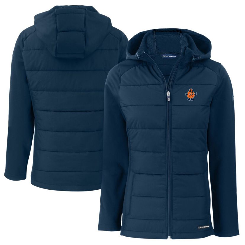Syracuse Orange NCAA Syracuse Vault Evoke Hybrid Eco Softshell Recycled Full-Zip Hooded Jacket