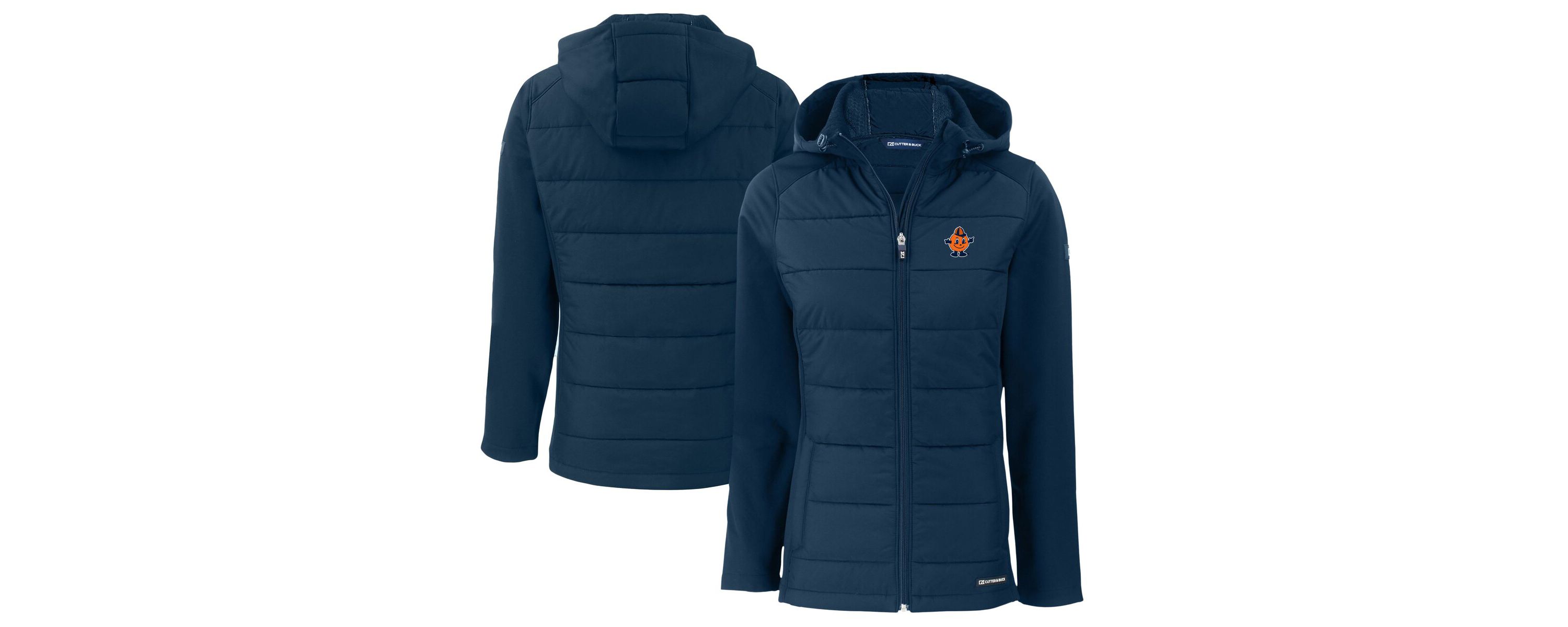 Syracuse Orange NCAA Syracuse Vault Evoke Hybrid Eco Softshell Recycled Full-Zip Hooded Jacket