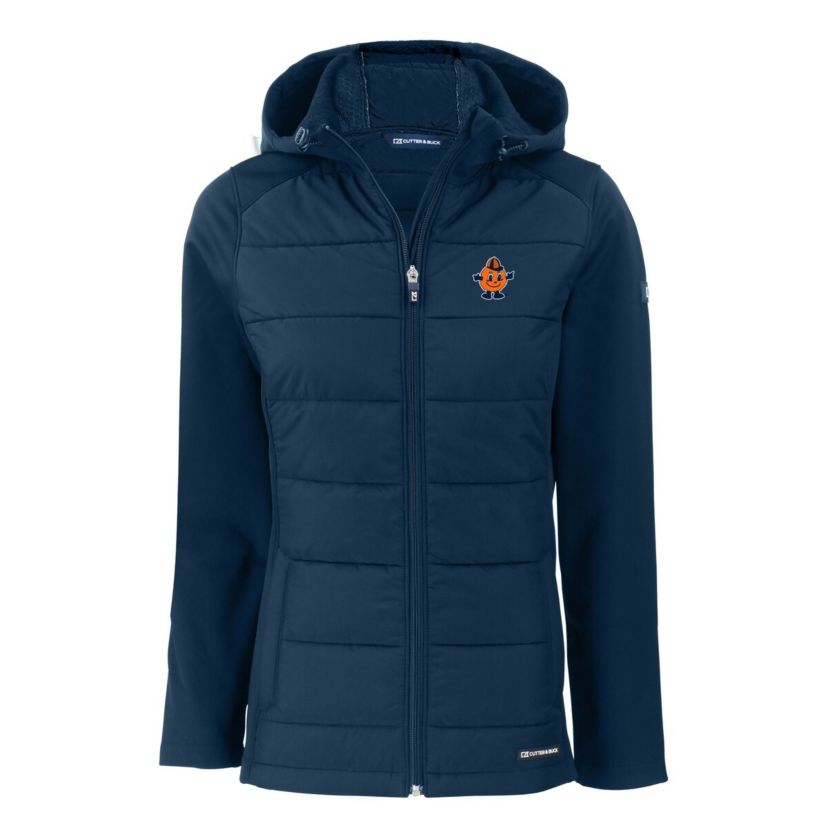Syracuse Orange NCAA Syracuse Vault Evoke Hybrid Eco Softshell Recycled Full-Zip Hooded Jacket