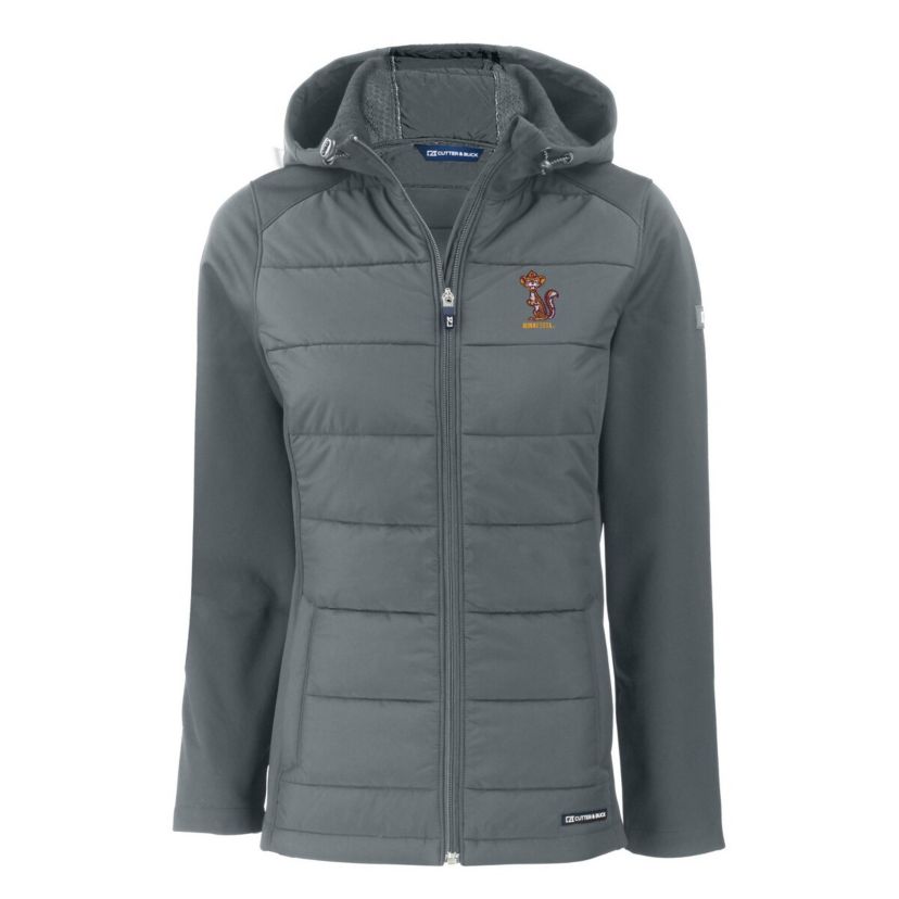 NCAA Minnesota Golden Gophers Vault Evoke Hybrid Eco Softshell Recycled Full-Zip Hooded Jacket