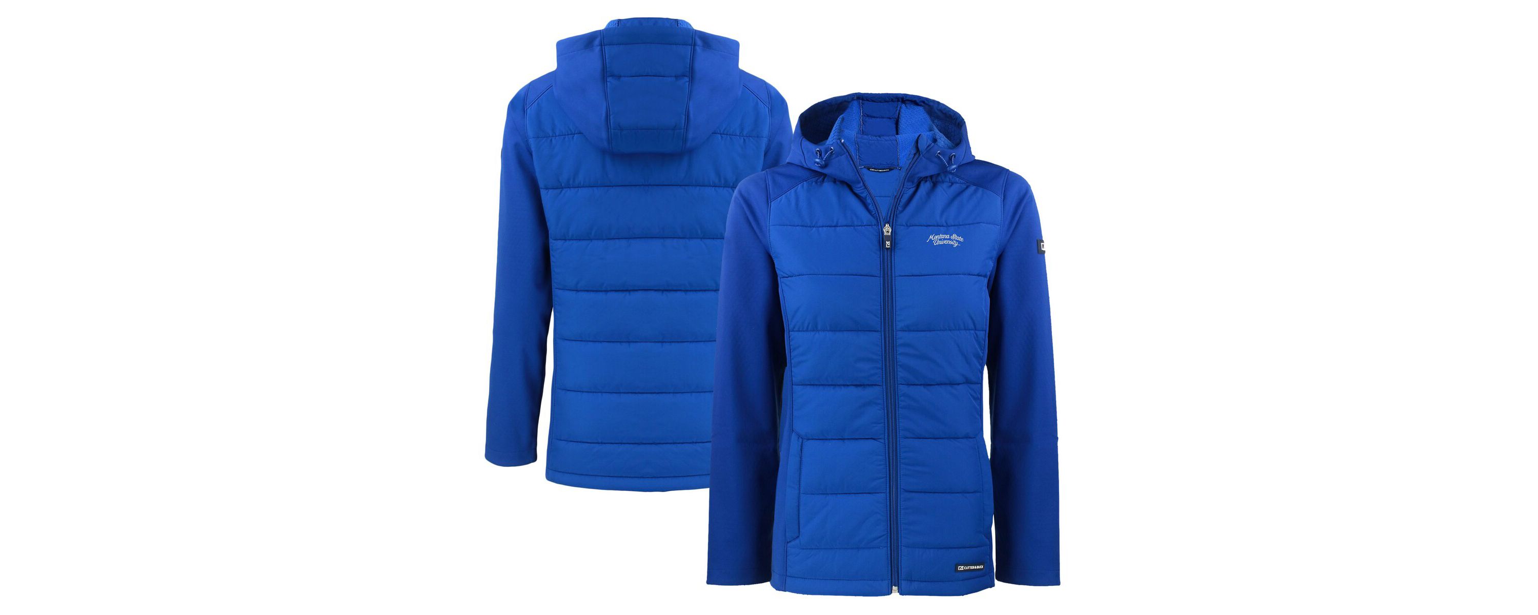 NCAA Montana State Bobcats Vault Evoke Hybrid Eco Softshell Recycled Full-Zip Hooded Jacket