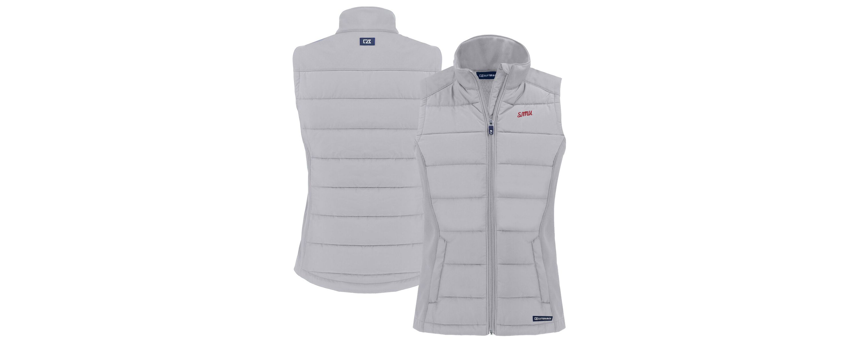 NCAA SMU Mustangs Vault Evoke Hybrid Eco Softshell Recycled Full-Zip Vest