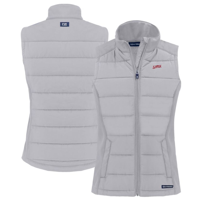 NCAA SMU Mustangs Vault Evoke Hybrid Eco Softshell Recycled Full-Zip Vest