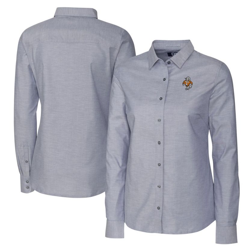 NCAA Tennessee Volunteers Vault Stretch Oxford Long Sleeve Tri-Blend Button-Up Dress Shirt