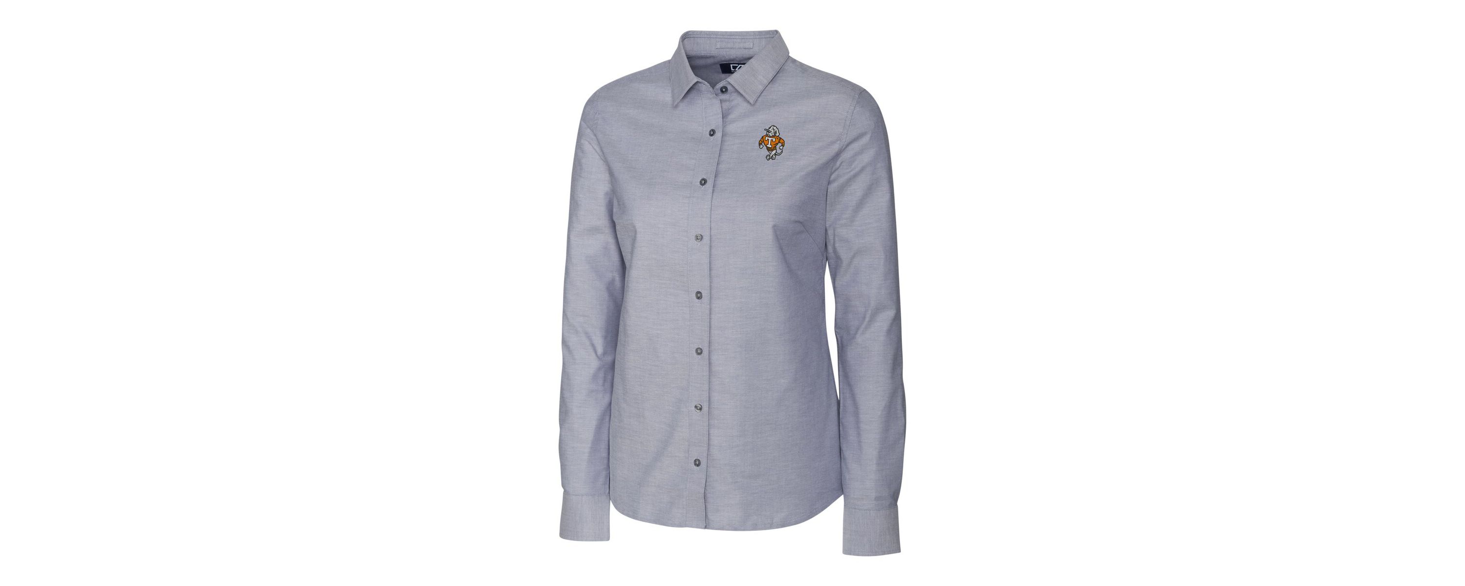 NCAA Tennessee Volunteers Vault Stretch Oxford Long Sleeve Tri-Blend Button-Up Dress Shirt