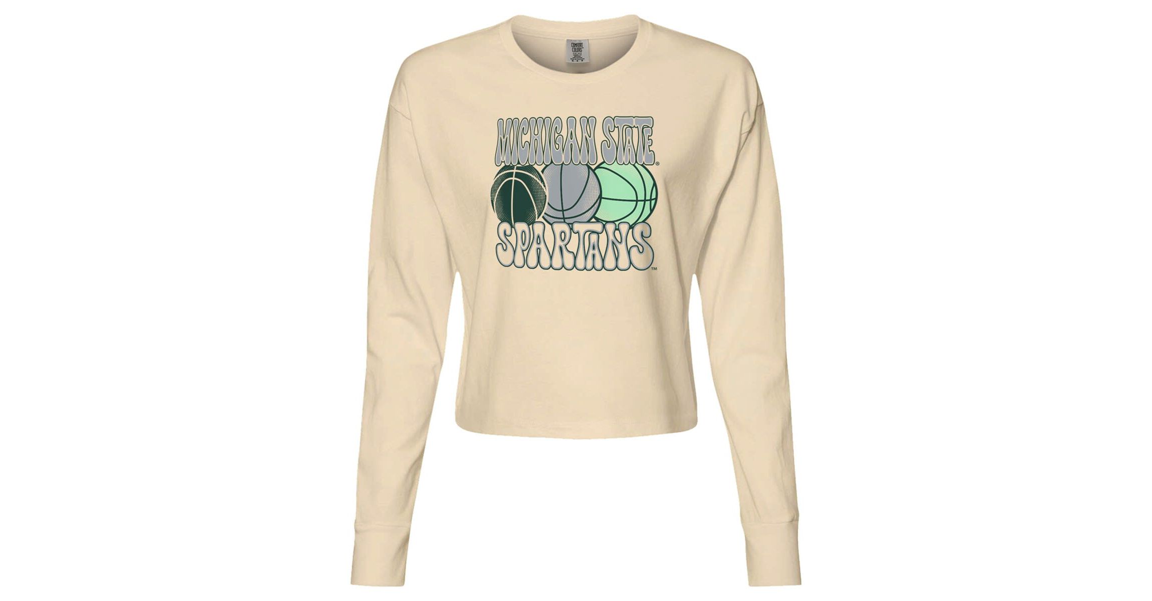 NCAA Michigan State Spartans Basketball Cropped Long Sleeve T-Shirt