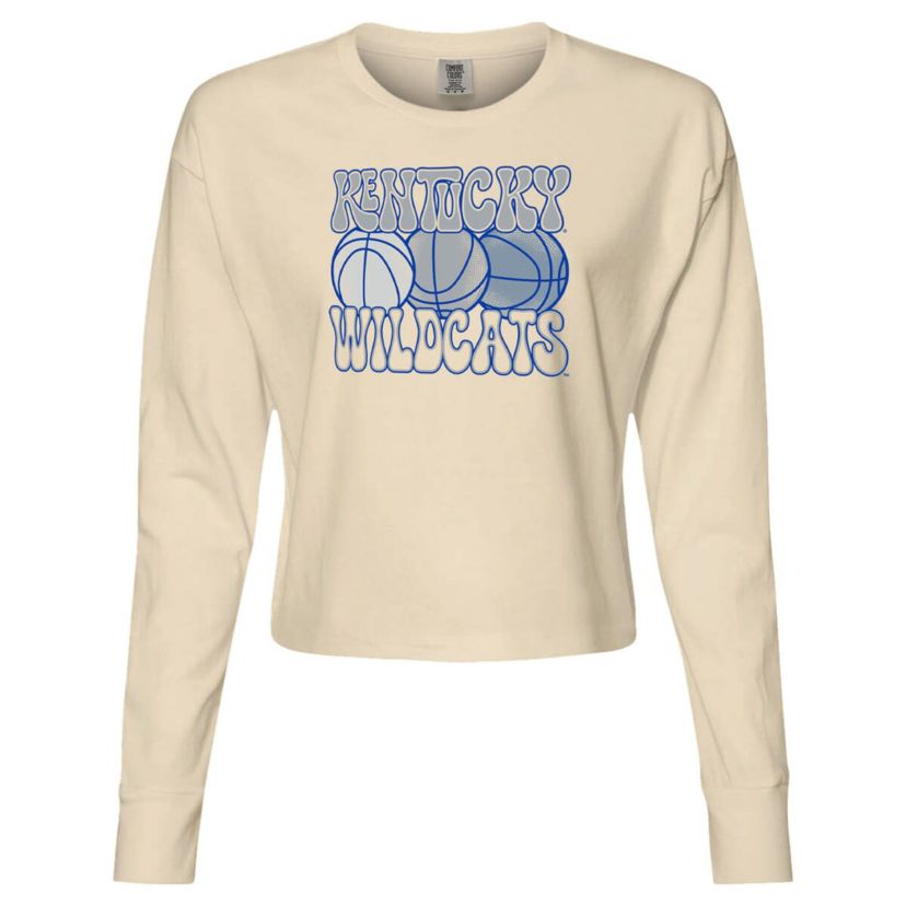 NCAA Kentucky Wildcats Basketball Cropped Long Sleeve T-Shirt