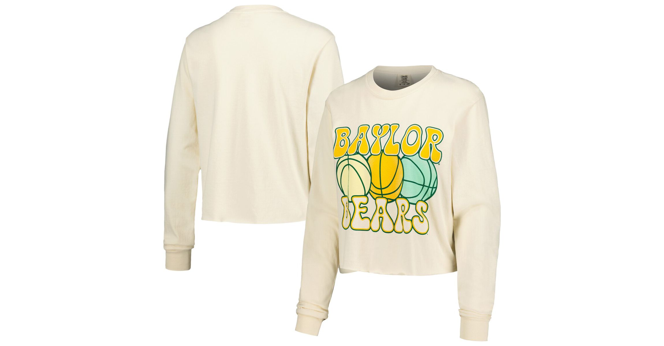 NCAA Baylor Bears Basketball Cropped Long Sleeve T-Shirt
