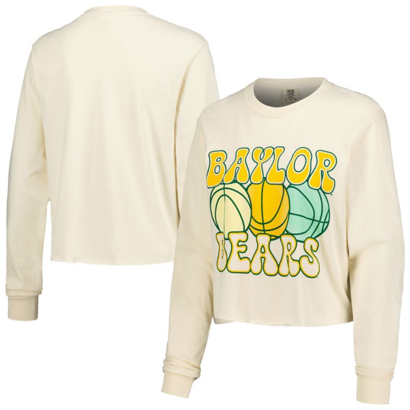 NCAA Baylor Bears Basketball Cropped Long Sleeve T-Shirt
