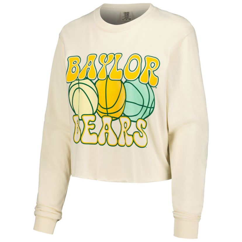 NCAA Baylor Bears Basketball Cropped Long Sleeve T-Shirt