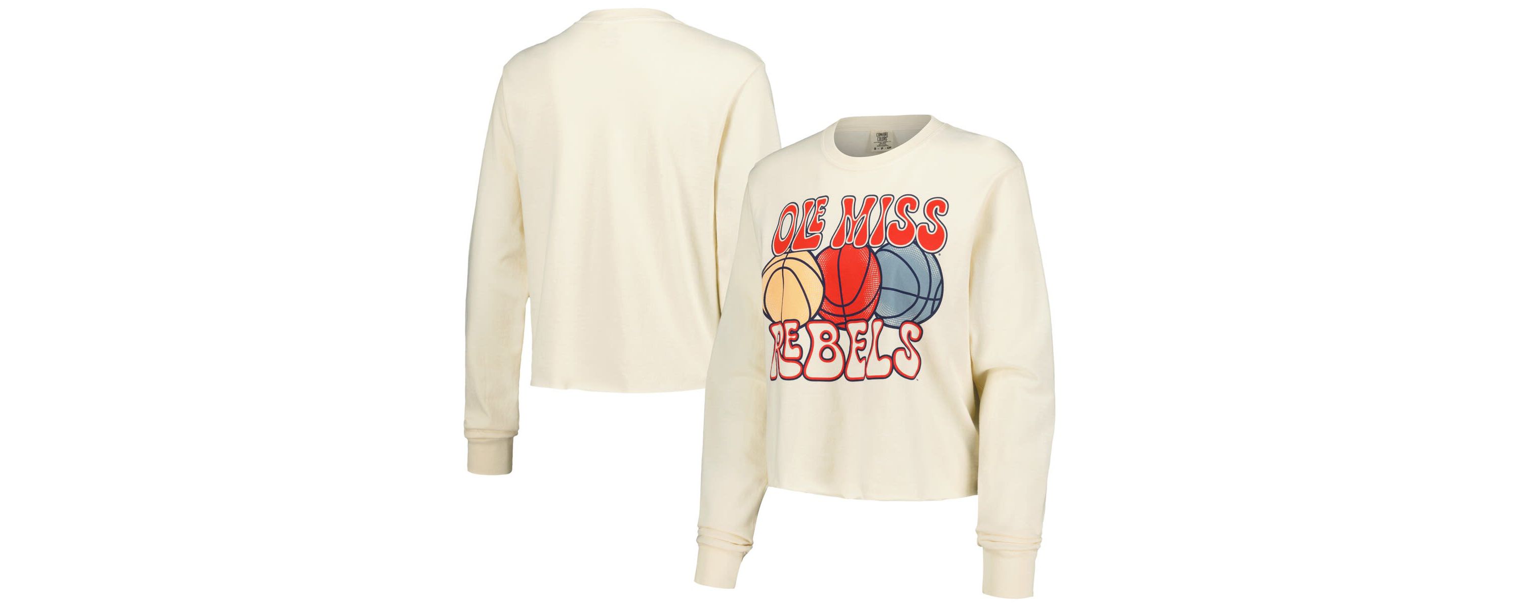 NCAA Ole Miss Rebels Basketball Cropped Long Sleeve T-Shirt